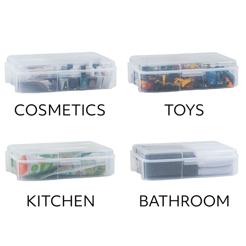 Rubbermaid 7.2 Qt. Handi-Box, Stackable Plastic Storage Bin with Latching