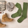 Hercicy 6 Pairs Men's Army Socks Military Boot Socks Cotton
