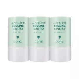 Kim Jeong Moon Aloe [김정문알로에]김정문알로에 큐어 쉴드 쿨링 선스틱 23g(SPF50+) 민트스틱 수딩자차 3개 Ss (36837896) Kim Jeong Moon Aloe Cure Shield Cooling Sunscreen Stick 23g (SPF50+) Mint Stick Soothing Sun Protection 3 pcs Ss (36837896) [Single color/1 piece]