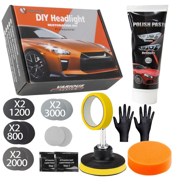 various Car Headlight Restoration Kit Polishing Car Headlight Restore Cloudy