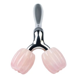 Healeved Natural Jade Powder Crystal Single Roller for Massage Portable and Tool for Spa and Beauty Care