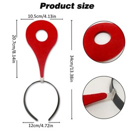 BAIRUYAO 2pcs Locator Symbol Headband | New creative red locator symbol Hair band | Party Festival parade Concert Support group Hair accessory (Red Locator x2, Large)