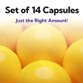 Vending Machine Capsules - 3" YELLOW Empty Plastic Capsules - 14 Pcs Toy Capsule - Yellow Round Large Easter Eggs - Bath Bombs Molds - Party Favors DIY Craft Supplies