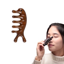Coollooda Hair Comb, Half Moon Comb, Scalp Massage, Wood Comb, Natural Wood, High Quality, Scalp Massage, Meridian Massage, Popular, Unisex