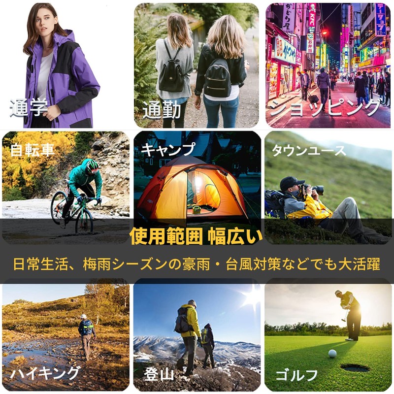 Arasiyama Women's Rainwear, Golf Rain Suit, Top and Bottom Set,