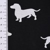 SCHÖNER LEBEN. Cotton Fabric Dog Dachshund Black White 1.6 m