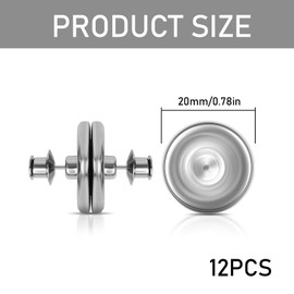 Yuqilin Pack of 24 Curtain Magnetic Buttons, Silver Magnets for Curtains, Rustproof Curtain Magnet, Durable Magnetic Buttons, for Bedroom, Living Room, Dining Room, Bathroom, Kitchen, Office