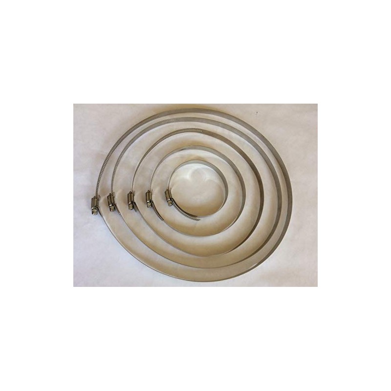 VABINK 10-Inch Stainless Steel Duct Clamps Hose Clips (2-Pack) with