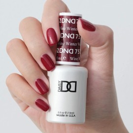 DND Gel Polish Set - 1 each of Red Gel Polish and Red Nail Polish, 752 Winter Wine, 0.5 Fl Oz