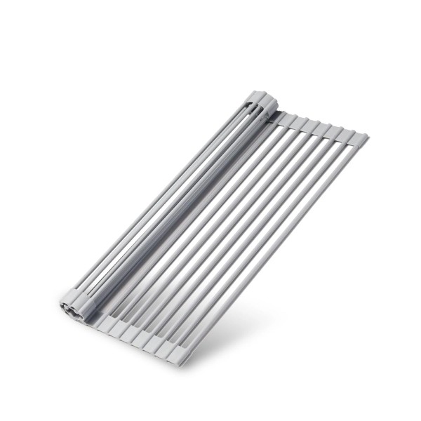 Viceaxy 20.5"X13â€ Roll-Up Dish Drying Rack Foldable Stainless Steel with