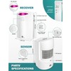 1byone Driveway Alarm Wireless Outside, 1 Receiver 2 Infrared Sensors