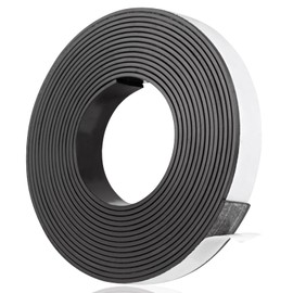 OUZRETUCU Magnetic Adhesive Strip,12.8 ft x 0.59 in (3.9m x 15mm x 2mm Magnet Tape Self-Adhesive for Workshop Garage Kitchen School DIY