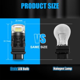 Erato 3156 LED Bulbs 13.5V 32PCS GC2835 Chip 6500K Diamond White 1400 Lumens Super Bright Replacement for Tail Light Stop Lights Backup Turn Rear Fog Lamp Pack of 2