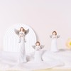 suruim Angel Statue Love Goddess Home Decor Model with Flower