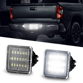 LESAUCE LED License Plate Light for Tacoma 2016-2022 & Tundra 2014-2021 Pickup6000K White, Tag Lamp Assembly Replacement, Pack of 2