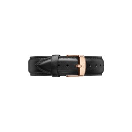 Daniel Wellington Classic Strap 20mm Leather Rose Gold, black, Strap.