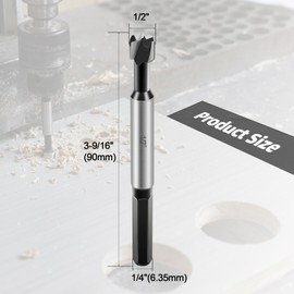 1/2 Inch Forstner Bit for Woodworking,1/2" Forstner Drill Bit for Wood,Wood Drill Bit Woodworking Hinge Cutter Tool for Wood Plywood Plastic