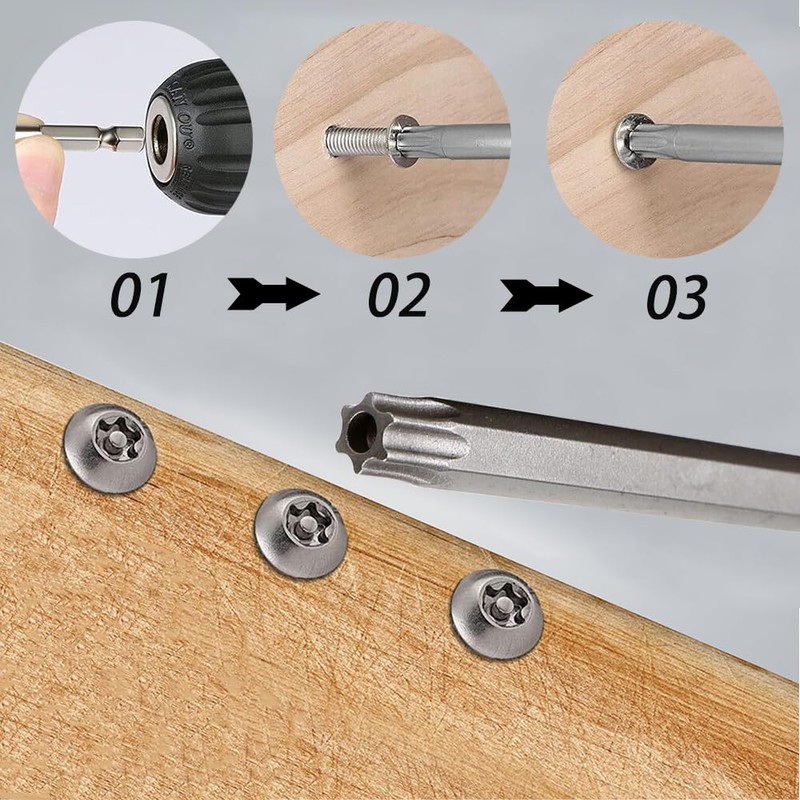 Saipe 11pcs 200mm Extra Long Torx Screwdriver Bit Set, Magnetic