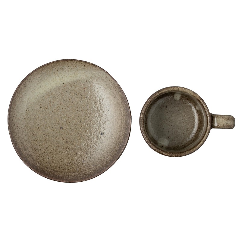 Marui Seikyo Shigaraki Ware MR-3-4387 Hechimon Cup & Saucer, Capacity