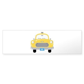 CafePress Taxi Car Transportation New York City Bumper Stick Sticker (Bumper 50 pk)
