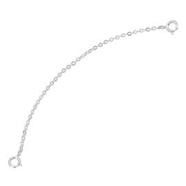 sourcing map 1 Pcs Chains Extenders 925 Sterling Silver 100mm Extension Chains with Clasps for Making DIY Handmade, Silver
