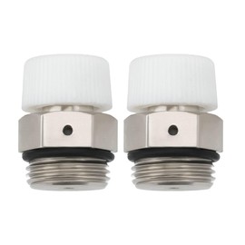 Be In Your Mind Pack of 2 3/8 Inch Automatic Bleed Valves, Copper Ventilation Valves, Drain Valve for Automatic Air Release in Exhaust Openings and Radiators
