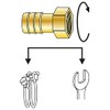 Boutt 2102356 EA41 Female Brass Nipple 26 x 34 Pipe