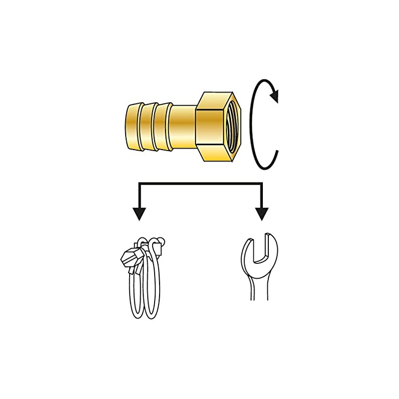 Boutt 2102356 EA41 Female Brass Nipple 26 x 34 Pipe