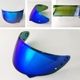 MTDVZR HJ-34P Helmet Visor Replacement,UV Protective Scratch-Resistant Helmet Face Shield Windproof Visor Compatible with HJC C10 (Revo Deep Blue-Day Use Only)