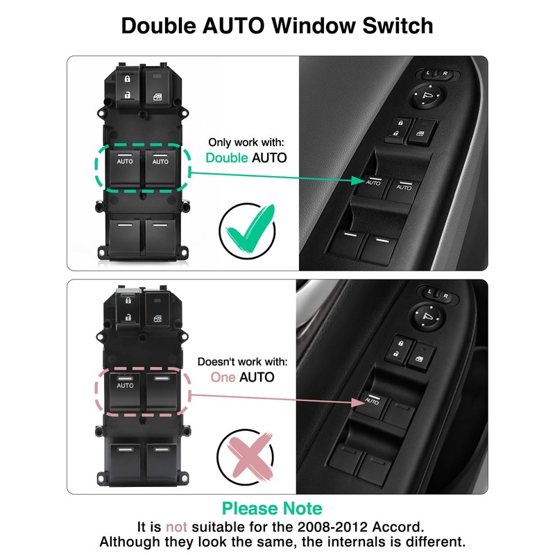 Algrix Master Window Switch Driver Side Replacement for 2013 2014