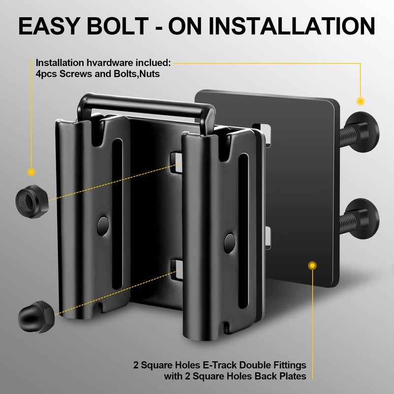 2 Pack E-Track Connector| E-Track Double Fittings for E Track