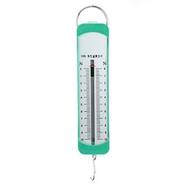 Newton Force Meter Spring Scale - Maximum Capacity 10N, 1 kg, Dual Scale Labeled. Dynamometer Bar Physics Mechanical Experiment Instrument