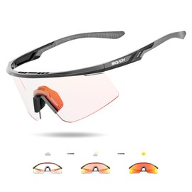 SCVCN Photochromic Cycling Glasses, UV400 Protection, TR90 Frame, Men Women Clear Sports Sunglasses for Cycling, Running, Baseball, mtb, Driving, mountain bike and other outdoor sports 001
