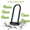 KeeKit 4 Digit Combination U-Padlock, 6.1 Inch Long Shackle Resettable
