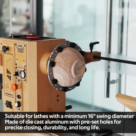 Wood Lathe Chuck Jaws, Cole Jaw Set with basic cole jaw 10" and 5" Extension Kit, total 15" Flat Jaws. Compatible with Super NOVA 2, G3.