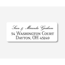 60ct - Wedding Invitation Return Address Labels, Return Address Stickers (#311-WH)