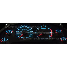 newlineperformance Ice Blue Cluster + Climate Control LED Bulb kit for Ford Mustang 1999 - 2004