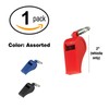 Lucky Line Whistle with Split Ring; Assorted Colors, 1 Per