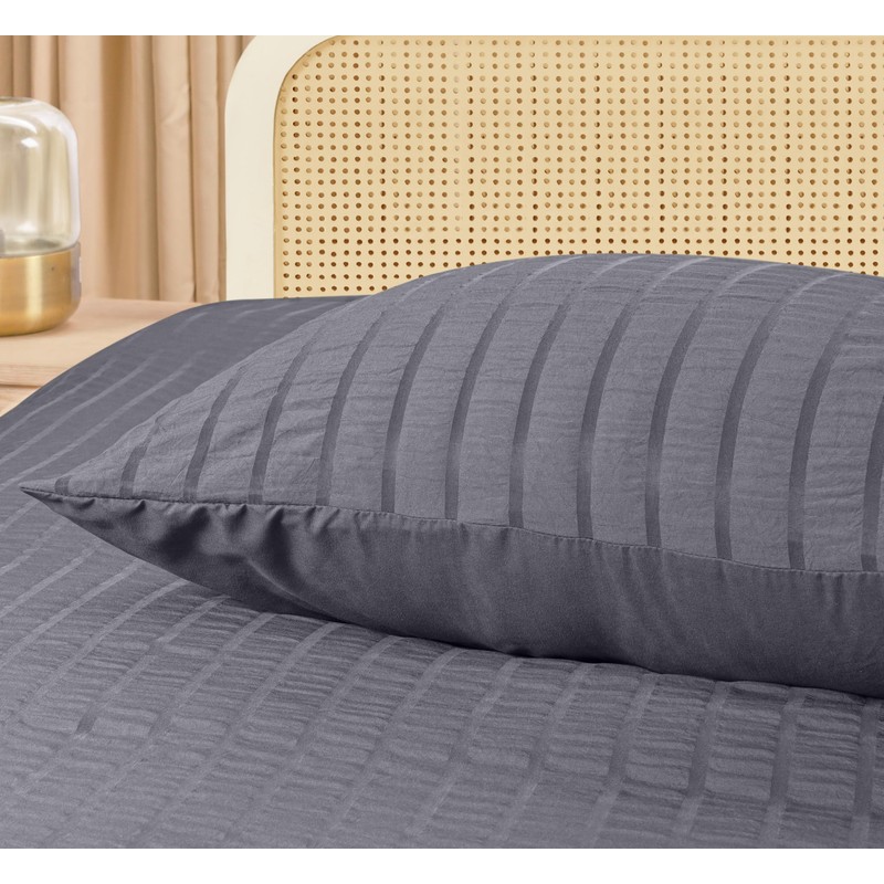Utopia Bedding Seersucker Duvet Cover - Single Duvet Cover Set