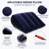 Inflatable Wedge Pillow for Travel and Camping – Lightweight Lumbar,