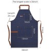 KPD Denim Apron with Pockets for Man and Woman, Blue
