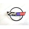 AUTO 2PC Black Front Rear Gas Lid Blue Cross US