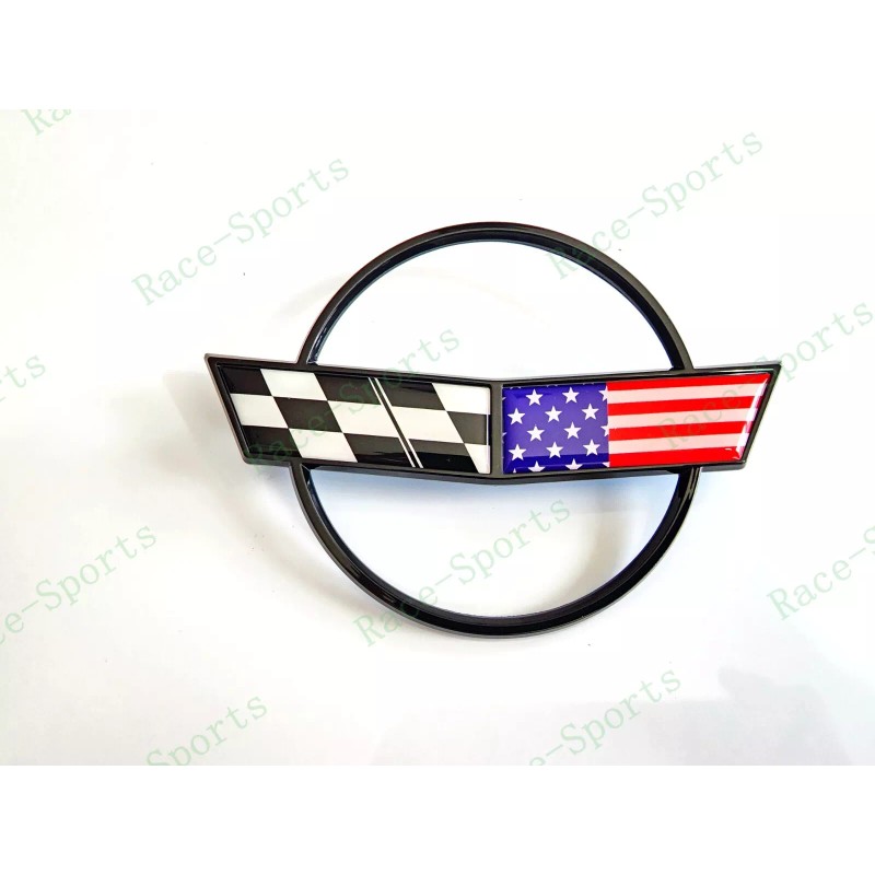 AUTO 2PC Black Front Rear Gas Lid Blue Cross US
