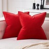 MIULEE Pack of 2 Christmas Bright Red Decorative Velvet Throw
