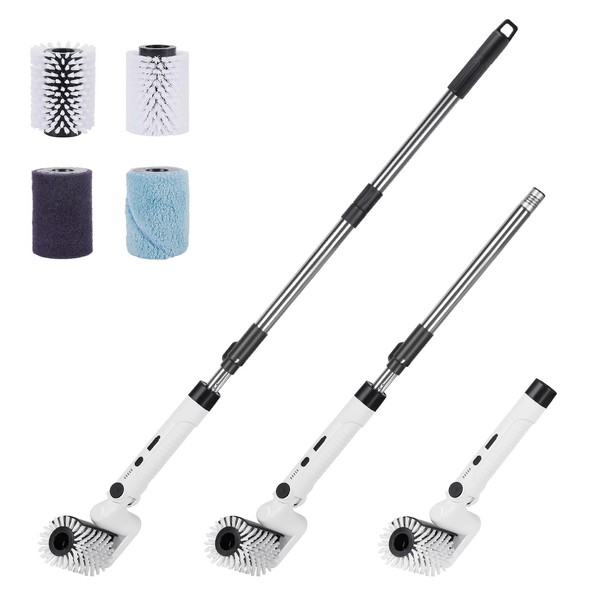 Upgraded Cordless Waterproof Electric Cleaning Brush,Adjustable Angle Cleaning Brush Electric