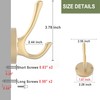 TOFIIGREM Gold Coat Hooks for Wall, 3 Pack Towel Hook