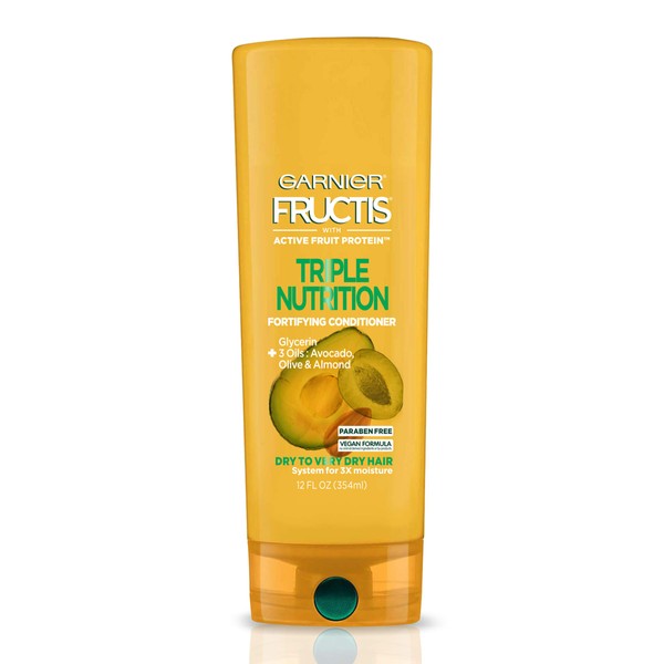 Garnier Fructis Triple Nutrition Conditioner, Dry to Very Dry Hair, 12 fl. oz.