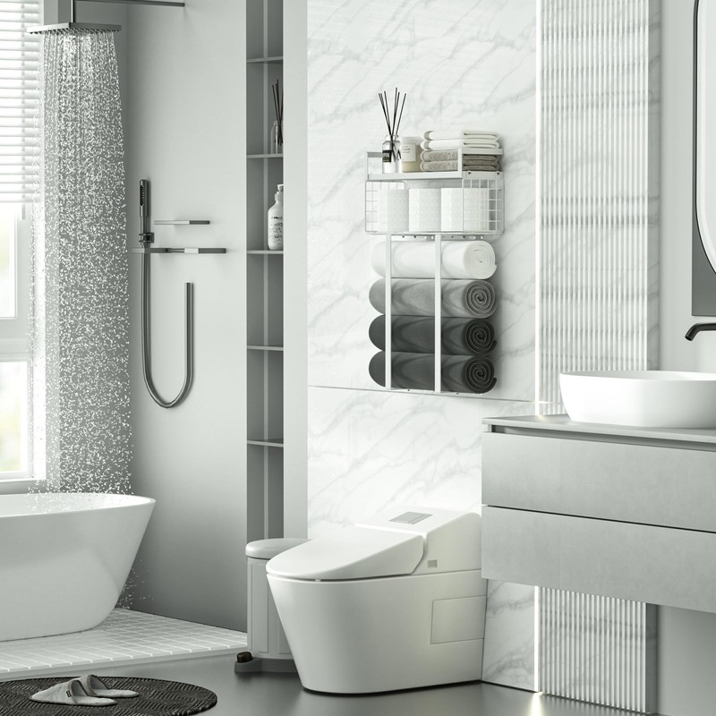 Towel Racks for Bathroom, Bathroom Shelf Over Toilet,Floating Shelves with