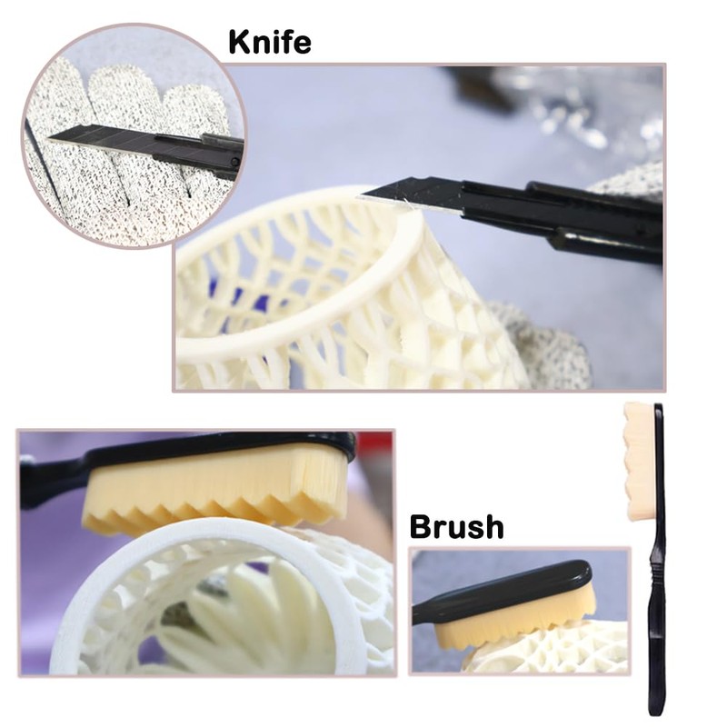 3D Printer Tool Kit, 3D Post-Processing Accessories with Hand Drill,