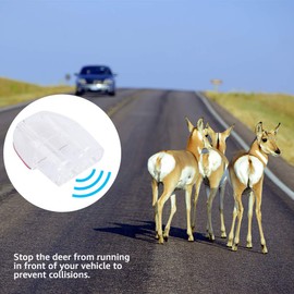 AutoEC 4 Pcs Car Deer Whistle, Save A Deer Whistles Deer Warning Devices Units for RVs Vehicles Motorcycles, Dual Construction Automotive Safety Kits Gifts with Extra Tapes - Transparent